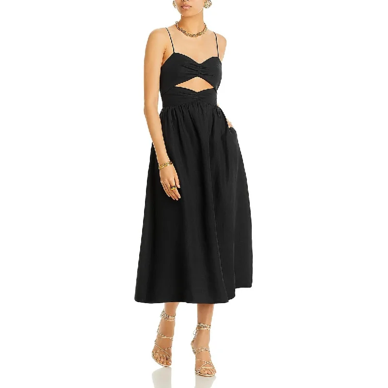 Stylish Wear Rhode Womens Below Knee Cutout Midi Dress