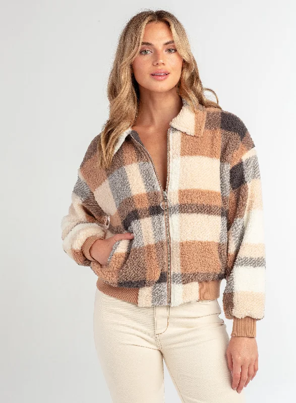 Versatile Comfort Plaid Bomber