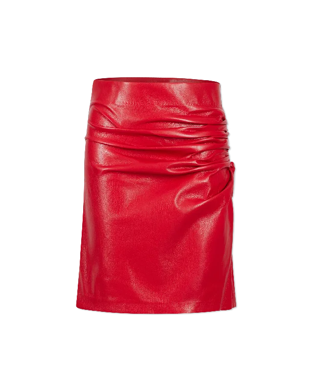 Breathable Style Mila Vegan Leather Mini Skirt