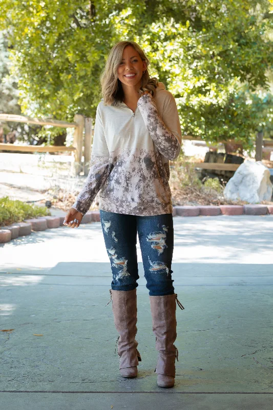 Comfy Chic Wear Splashed With Fall Pullover