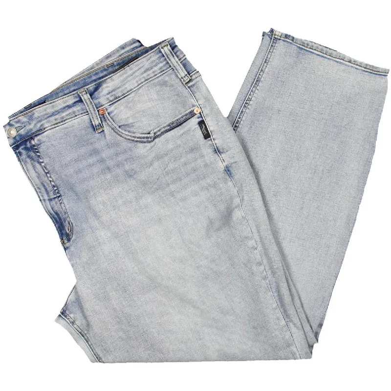 Sporty Wear Silver Jeans Co. Womens Plus Mid Rise Distressed Ankle Jeans