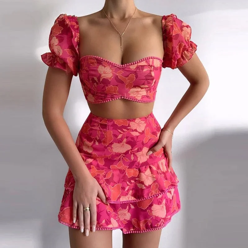 Relaxed Fashion Sexy Designed Two Pieces Women Dress Suits