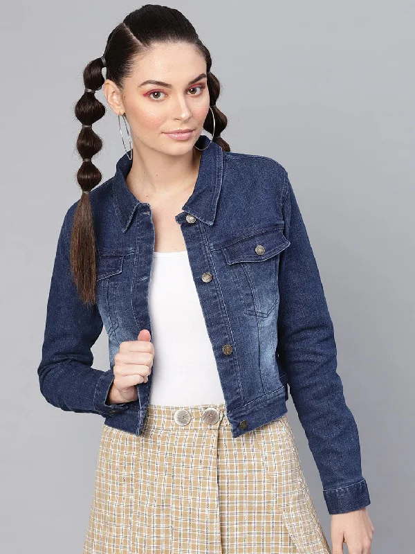 Relaxed Jackets Blue Denim Washed Jacket