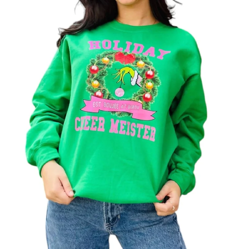 Holiday Ornament Sweatshirt In Kelly Green