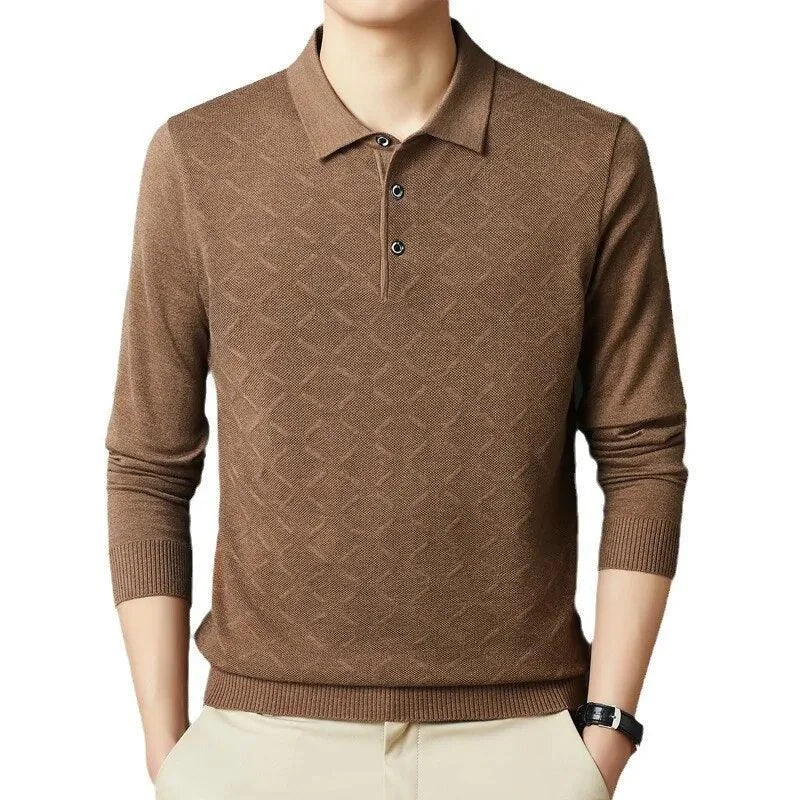 Comfortable Looks Argyle Pattern Polo Shirt for Men