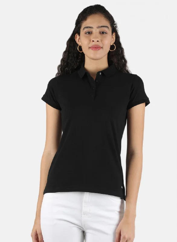 Timeless Style Women Black Plain T-Shirt