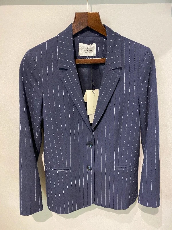 Elegant Dressing Rosemunde "Vigga" Pinstripe Jacket Navy Uk Size 10 BNWT RRP £164