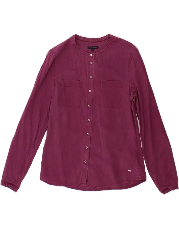 Breathable Comfort TOMMY HILFIGER Womens Shirt Blouse US 4 Small Purple