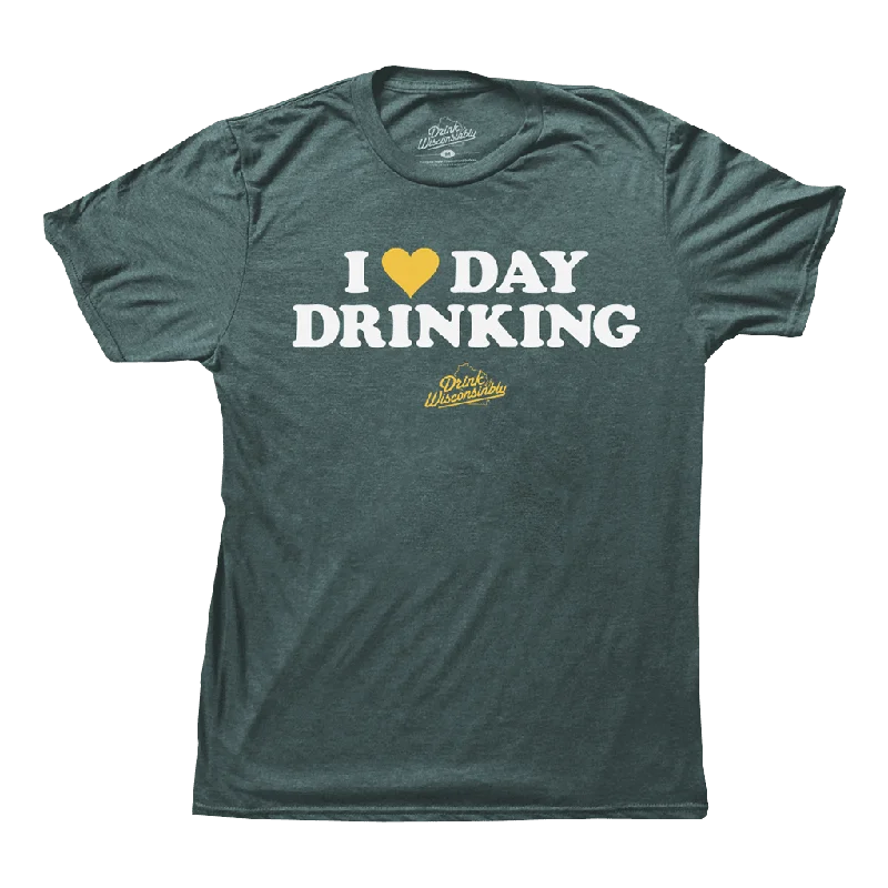 "I Love Day Drinking" Green T-Shirt