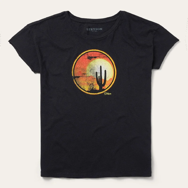 Cozy Fit Wear Sunset Saguaro Graphic Tee