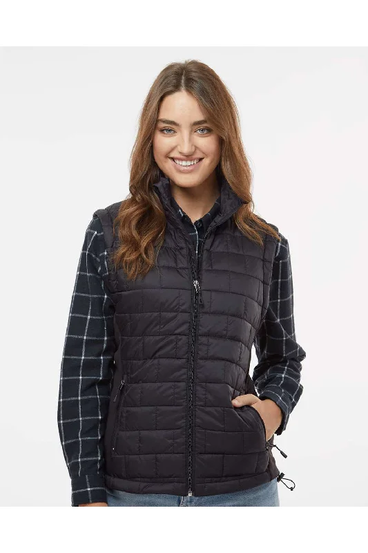 Relaxed Fashion Burnside Womens Element Full Zip Puffer Vest - Black