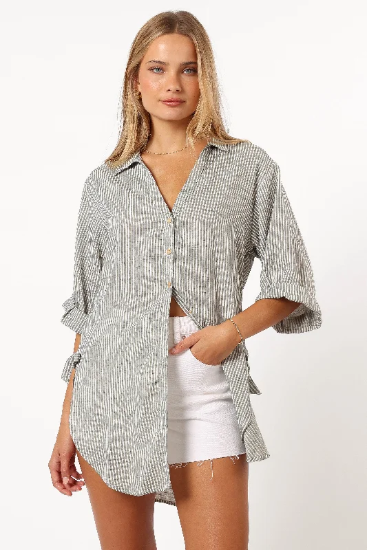 Relaxed Fit Wear Wren Oversized Shirt - Olive