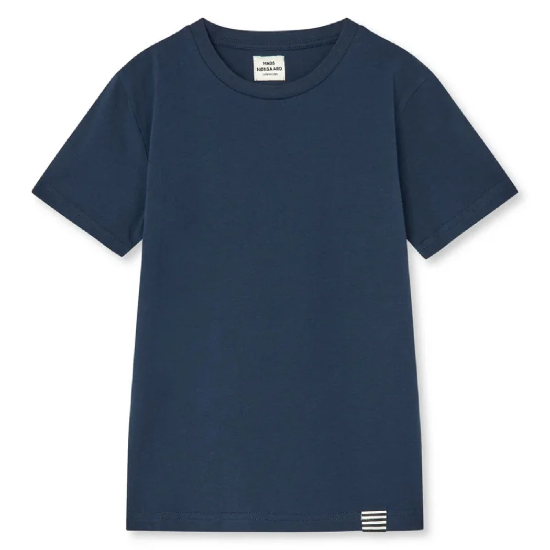 Relaxed Fit Mads Nørgaard Navy Organic Thorlino Tee Fav