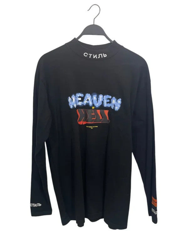 HERON PRESTON/LS T-Shirt/M/Cotton/BLK/HEAVEN DR HELL