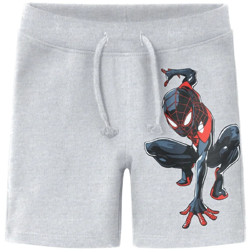 Easy Chic Name It Light Grey Melange Mu Spiderman Long Sweat Shorts