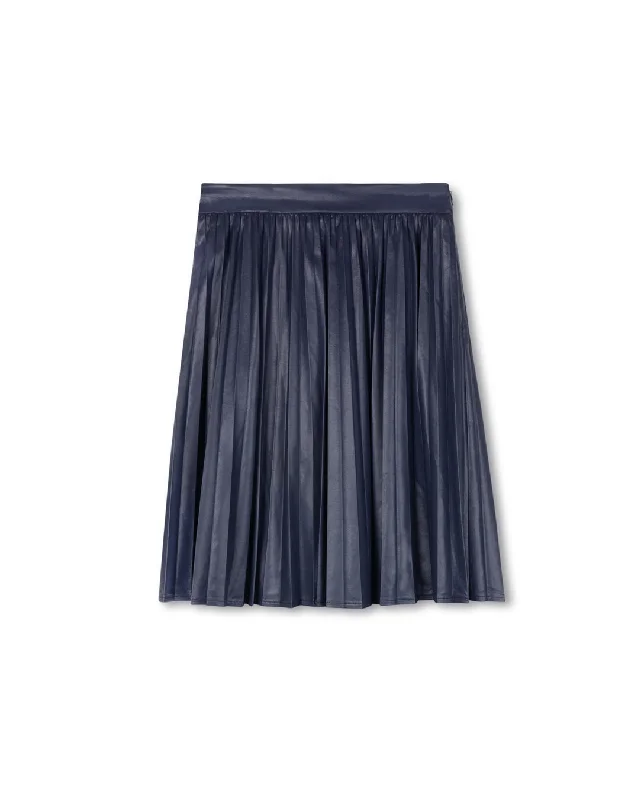 Relaxed Chic Brice - Leather Pleated Skirt