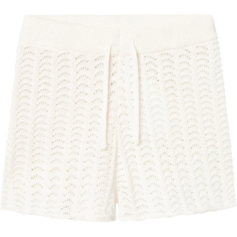 Comfy Chic Wear Lil'Atelier Coconut Milk Johanna Knit Shorts