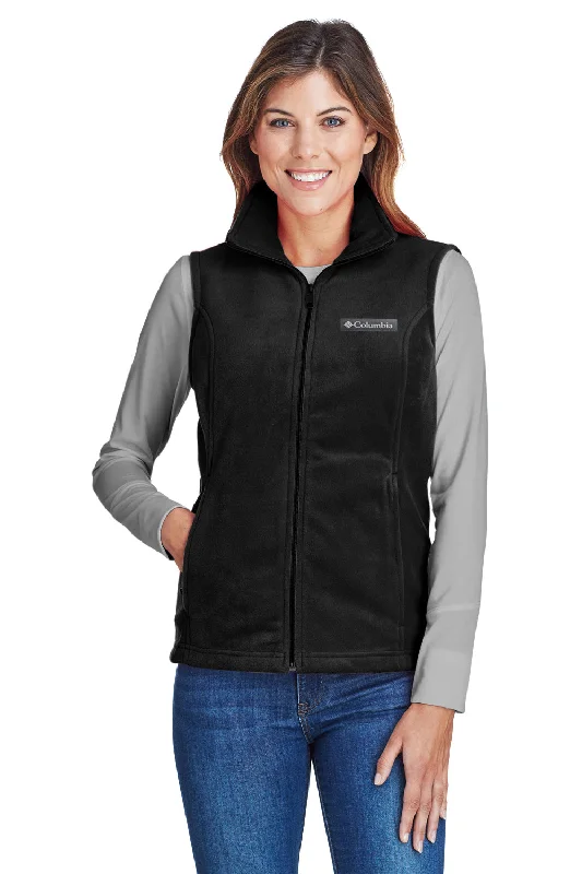 Columbia Womens Benton Springs Full Zip Fleece Vest - Black - Closeout