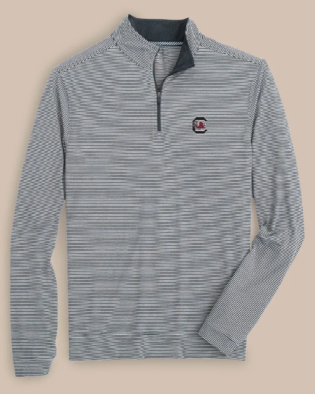 Stylish Jackets USC Gamecocks Cruiser Micro-Stripe Heather Quarter Zip