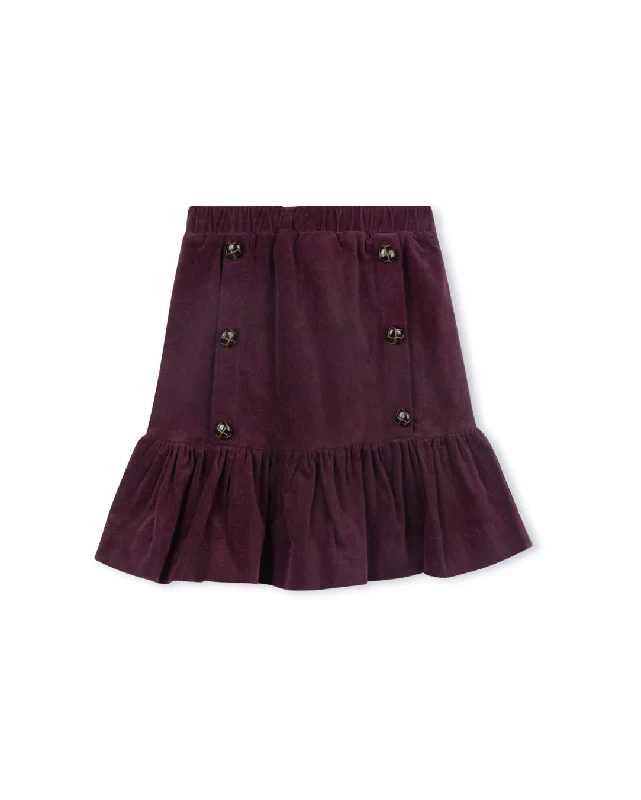 Versatile Outfits Pablo - Corduroy Bottom Tier Skirt