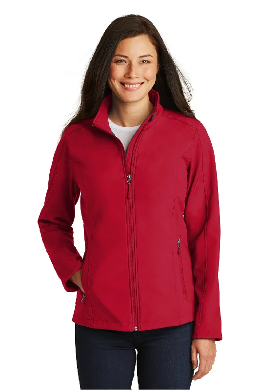 Simple Looks Port Authority Womens Core Wind & Water Resistant Full Zip Jacket - Rich Red