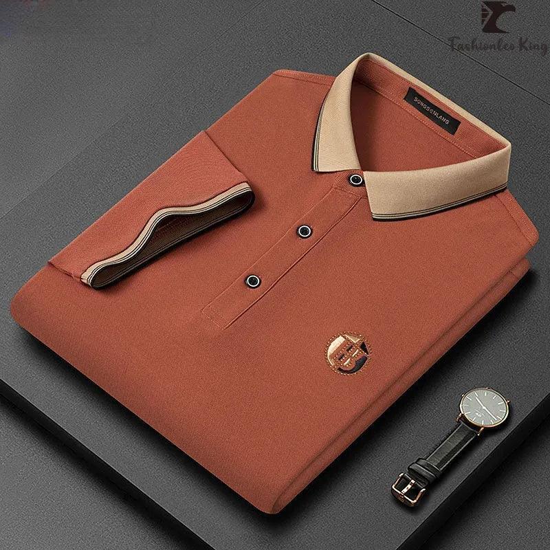 Versatile Style Embroidered Logo Polo Shirt