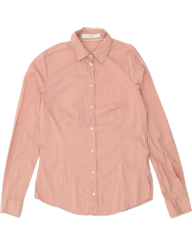 MARLBORO CLASSICS Womens Shirt IT 42 Medium Pink Cotton