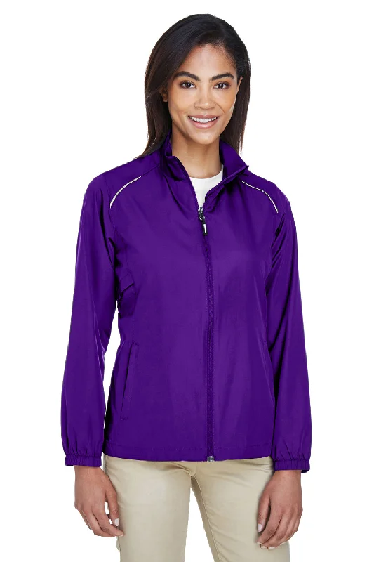 Cozy Lounge Wear Core 365 Womens Motivate Water Resistant Full Zip Jacket - Campus Purple