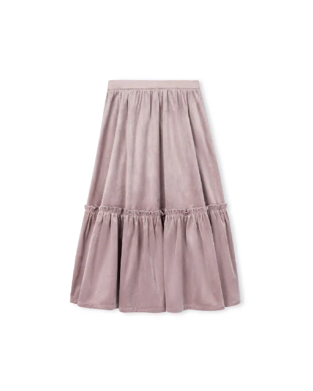 Soft Looks Walter - Velvet Tiered Full Skirt