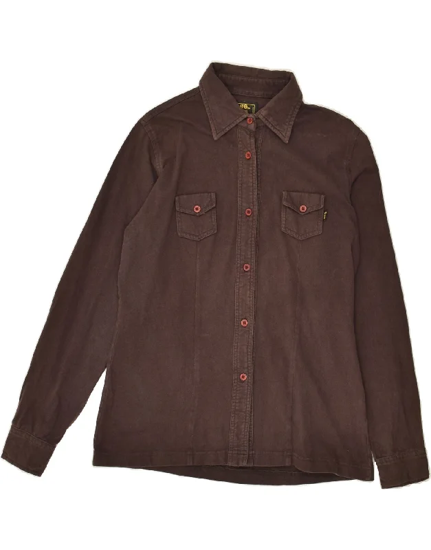 LEE Womens Shirt UK 18 XL Brown Cotton