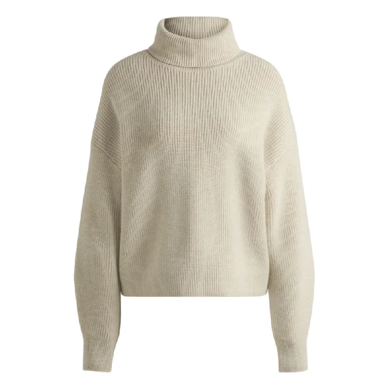 Soft Trends Ribbed rollneck sweater in wool