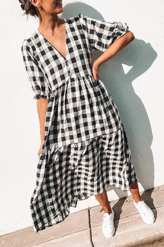 Everyday Comfort Boden Maxi Dress Black Check