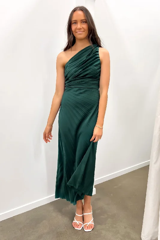 Luxe Comfort Caralee Midi Dress Emerald