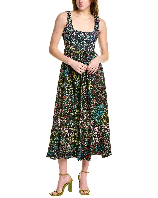 Soft Trends Cynthia Rowley Isla Silk Midi Dress