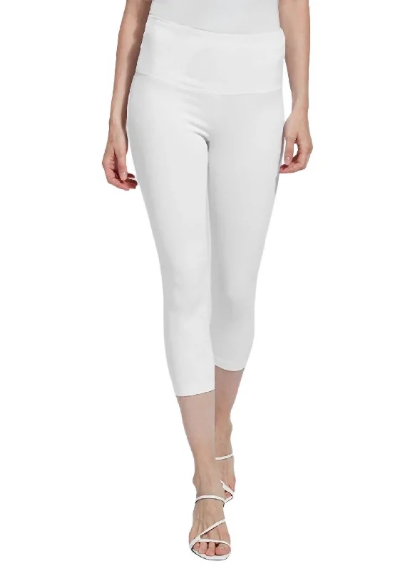 Denim Capri Pant - 21" Inseam In White