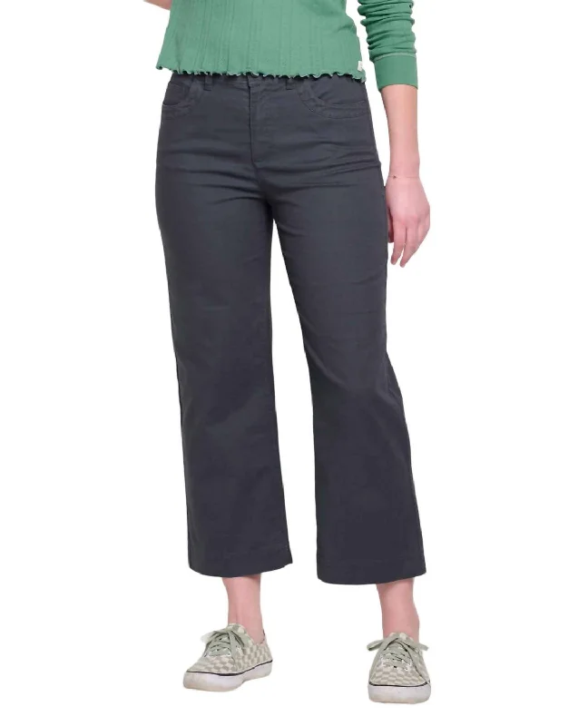 Cozy Shirts Earthworks Wide Leg Pants In Soot