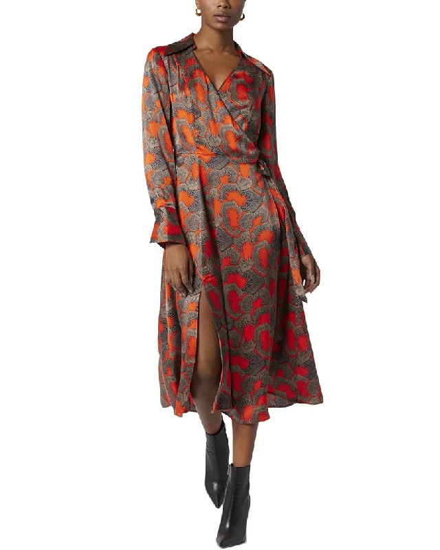 Simple Style Equipment Morgon Silk Wrap Dress