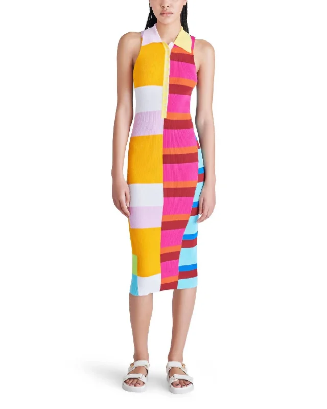 Chic Comfort Evelyn Dress In Bright Multi