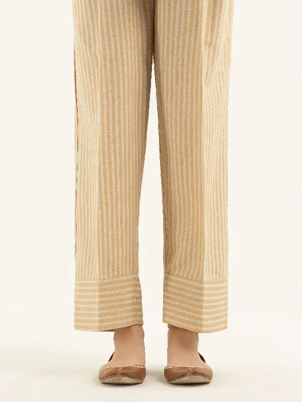 Casual Chic Wear Printed Jacquard Trousers(Pret)