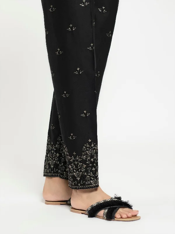 Easy Comfort Style Embroidered Cambric Trouser