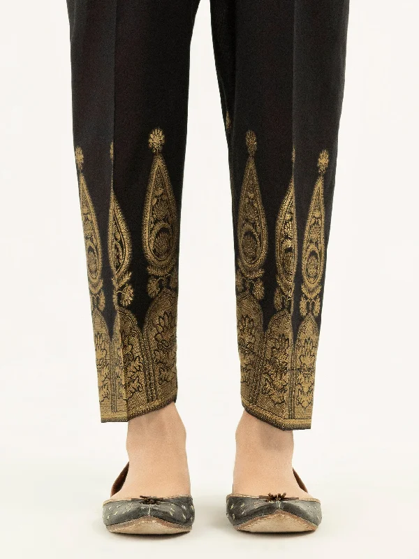 Casual Fit Wear Jacquard Straight Trousers(Pret)