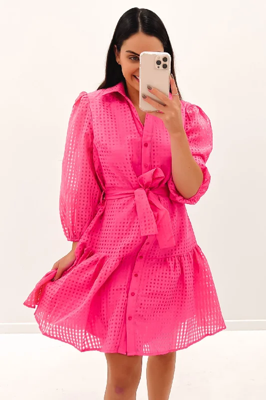 Effortless Dressing Polley Mini Dress Pink