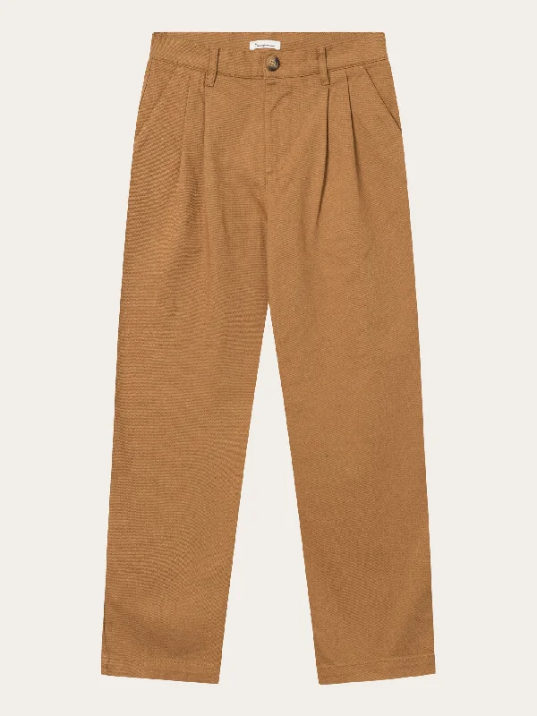 POSEY wide high-rise twill pants - Brown Sugar