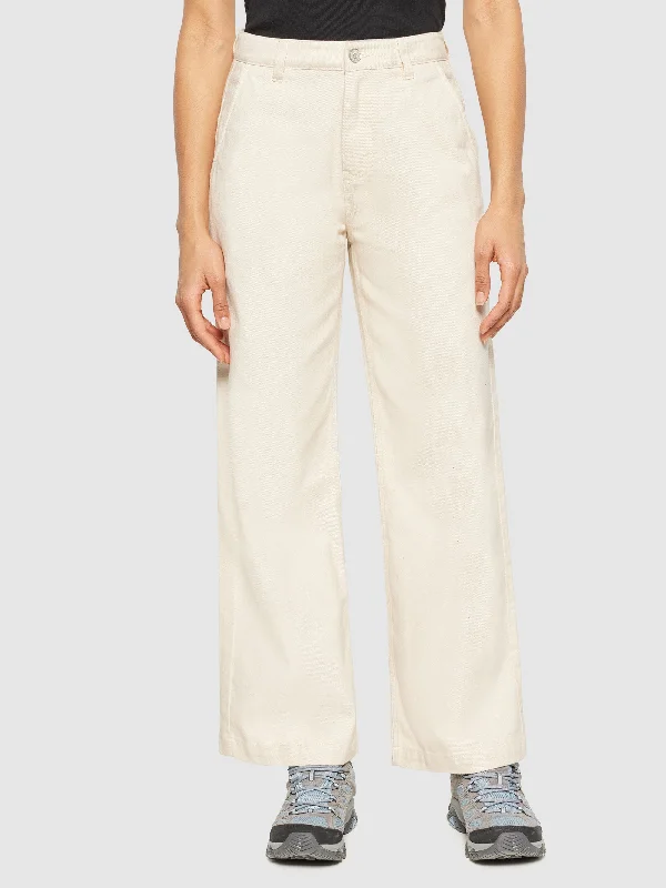 Soft Comfort POSEY wide mid-rise twill pant - GOTS/Vegan - Egret