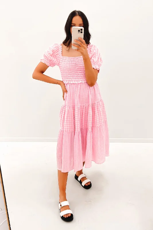 Casual Ease Spencer Midi Dress Pink