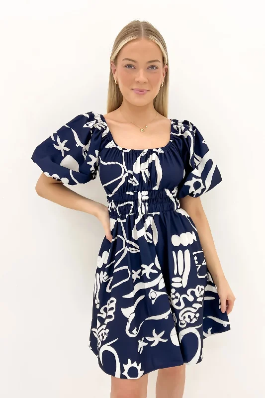 Everyday Comfort Tate Mini Dress Navy Haven