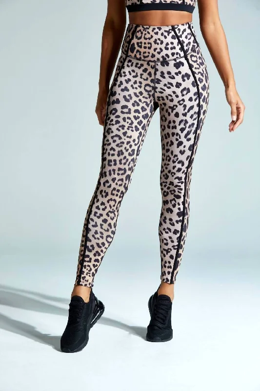 Simple Comfort Frame Legging In Leopard