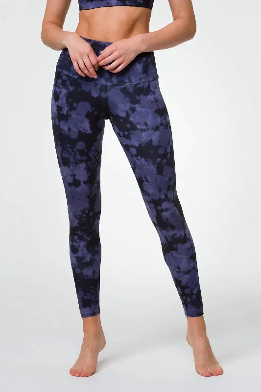 Urban Chic High Rise Legging In Amethyst Tie Dye