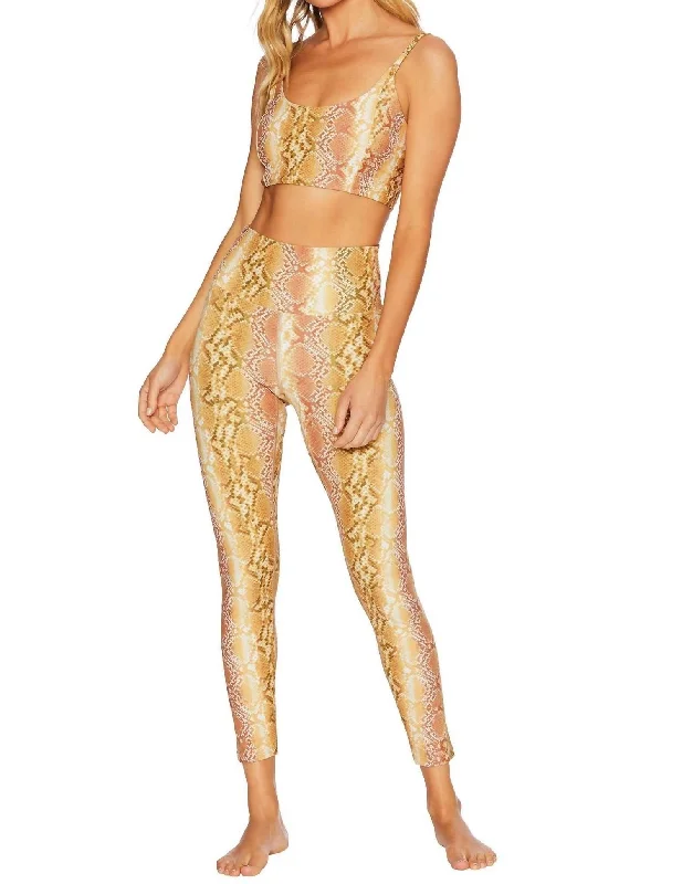 Effortless Dressing Piper Legging In Golden Snake