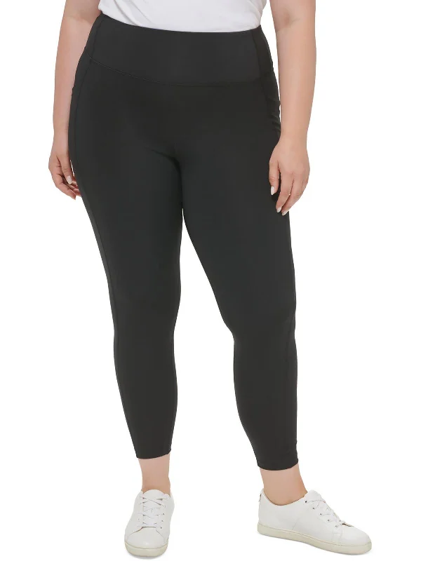 Light Layers Plus Womens Fitness Workout Athletic Leggings